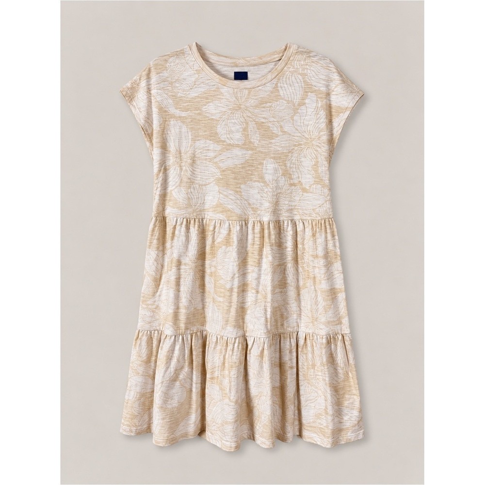 Gap Tiered Midi Dress Medium Beachy Coastal Euro Summer Cottage Prairie Modal